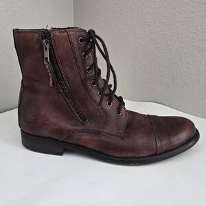 Kenneth Cole Cap Toe Boots HIT MEN Men's 9M Brown Leather